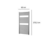 Designradiator Plieger Palermo 645 Watt Zijaansluiting 170,2x60 cm Chroom