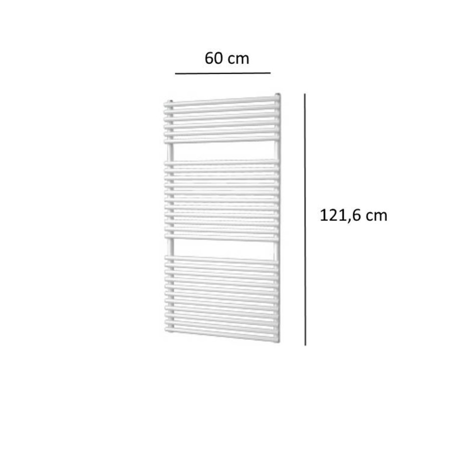 Designradiator Plieger Florian 750 Watt Vier Aansluitpunten 121,6x60 cm Wit