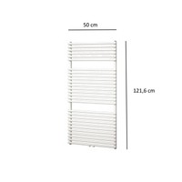 Designradiator Plieger Florian Enkel 646 Watt Middenaansluiting 121,6x50 cm Wit