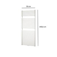 Designradiator Plieger Florian Enkel 759 Watt Middenaansluiting 140,6x50 cm Wit