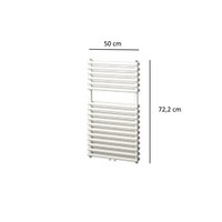 Designradiator Plieger Florian Dubbel 505 Watt Middenaansluiting 72,2x50 cm Wit