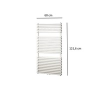 Designradiator Plieger Florian Dubbel 980 Watt Middenaansluiting 121,6x60 cm Wit