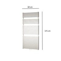 Designradiator Plieger Florian Dubbel 1366 Watt Middenaansluiting 171x60 cm Wit