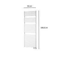 Designradiator Plieger Florian Elektrisch 800 Watt 140,6x50 cm Wit Megadump Tiel