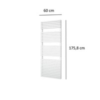 Designradiator Plieger Lugo 1110 Watt Vier Aansluitpunten 175,8x60 cm Wit