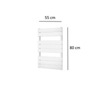 Designradiator Plieger Genua 405 Watt Zijaansluiting 80x55 cm Wit