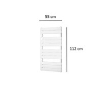 Designradiator Plieger Genua 558 Watt Zijaansluiting 112x55 cm Wit