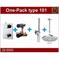 Wiesbaden one-pack inbouwthermostaatset rond type 101 (20cm)