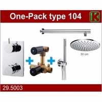 Wiesbaden one-pack inbouwthermostaatset rond type 104 (30cm)