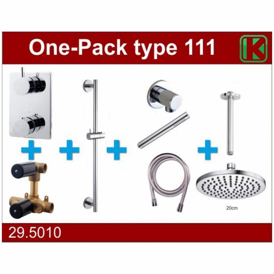 One-pack inbouwthermostaatset type 111 (20cm)