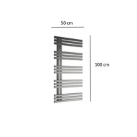 Designradiator Plieger Inox Suono Sinistra/Destra Middenaansluiting Inox-Look (twee varianten)