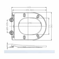 Wandcloset Wiesbaden Vesta Junior Diepspoel Rimfree Wit (Inclusief Flatline Zitting Mat Zwart)