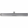 Wiesbaden RVS douchegoot+flens met tegelrooster 90x7