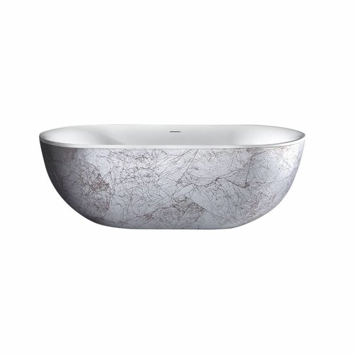 Vrijstaandbad Best Design Nicelook 180x86x60 cm Zilver 