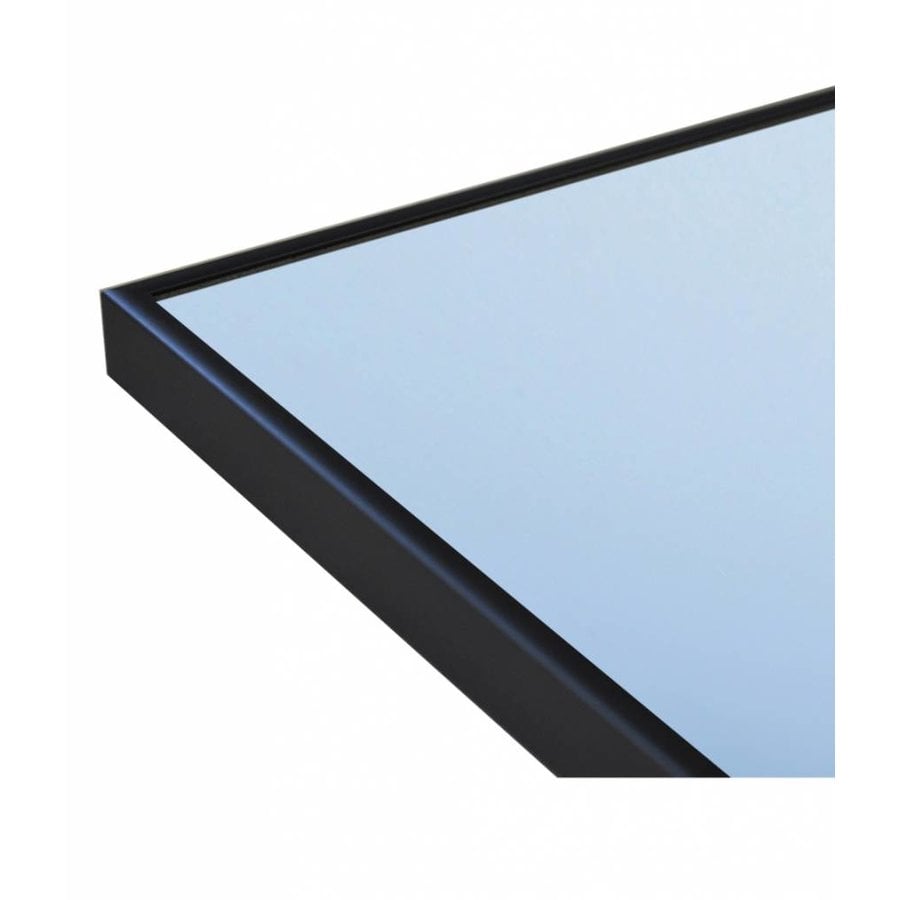 Badkamerspiegel Sanicare Q-Mirrors 'Warm White' LED-Verlichting 70x70x3,5 cm Zwarte Omlijsting