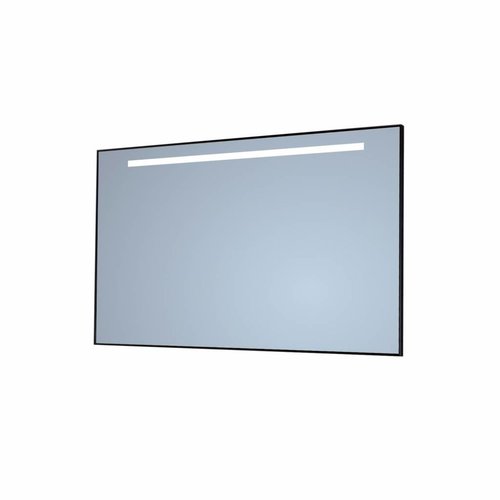 Badkamerspiegel Sanicare Q-Mirrors ‘Cool White’ LED-Verlichting 70x120x3,5 cm Zwarte Omlijsting 