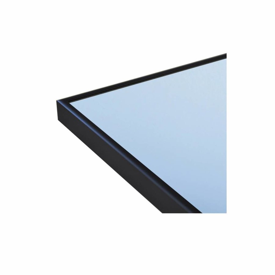 Badkamerspiegel Sanicare Q-Mirrors Ambiance en ‘Warm White’ LED-verlichting 70x70x3,5 Zwarte Omlijsting