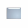 Sanicare Badkamerspiegel Sanicare Q-Mirrors Ambiance en ‘Warm White’ LED-verlichting 70x75x3,5 Zwarte Omlijsting