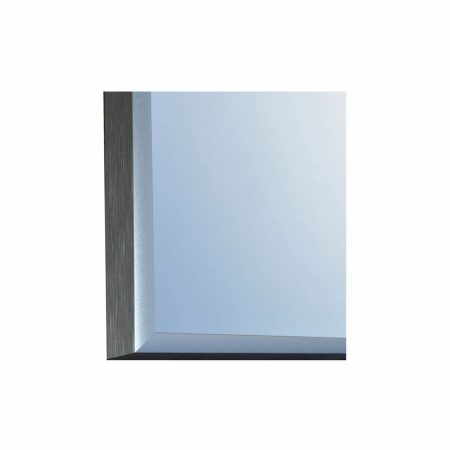 Badkamerspiegel Sanicare Q-Mirrors Twee Verticale Banen ‘Cool White’ LED-Verlichting 70x75x3,5 cm Zwarte Omlijsting