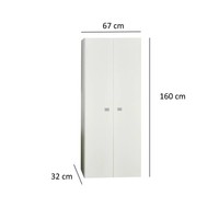 Kolomkast Sanicare Q5 2 Soft-Close Deuren 160 cm Antraciet