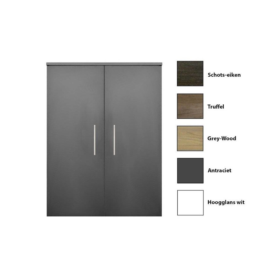 Kolomkast Sanicare Q15 2-Deurs Soft-Closing 90x67x32 cm Grey-Wood