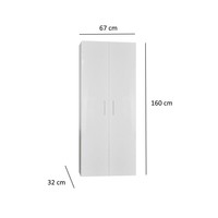 Kolomkast Sanicare Q15 2-Deurs Soft-Closing 160x67x32 cm Schots-Eiken