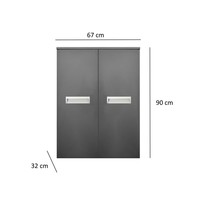 Kolomkast Sanicare Q2/Q3/Q8 2-Deurs Soft-Closing Alu Greep 90x67x32 cm Hoogglans Wit