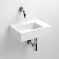 Fontein Clou Flush 2 36x24.5x9cm Keramiek Glans Wit (Zonder Kraangat)