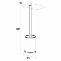 Vrijstaande Toiletborstel met Houder Tiger Colar RVS Geborsteld