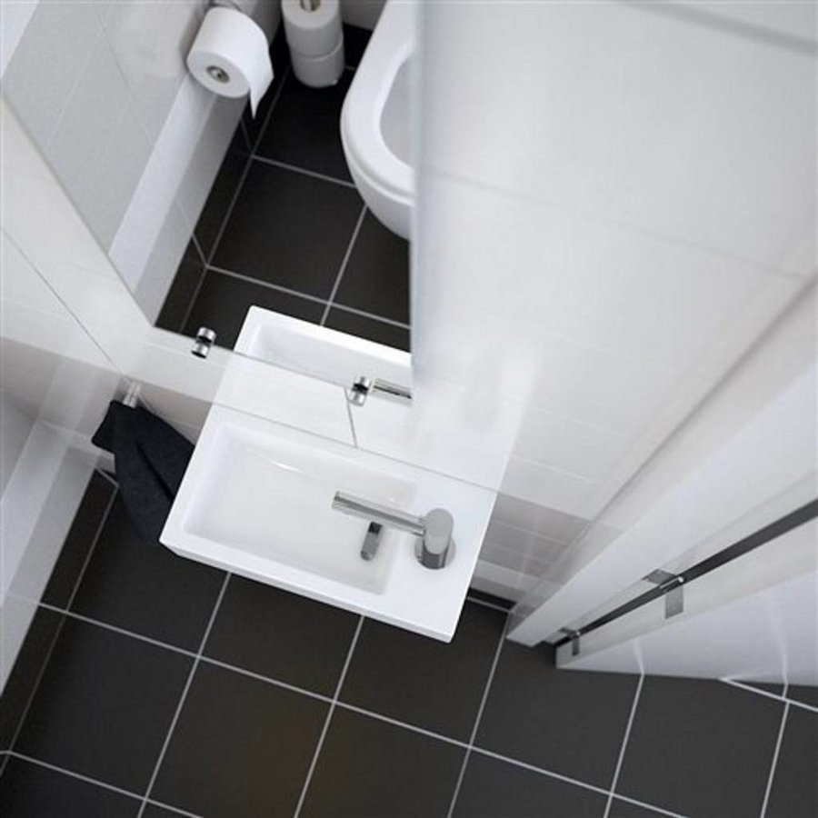 Fontein Clou Flush 3 36x18x9cm Keramiek Glans Wit (Met Kraangat Rechts)