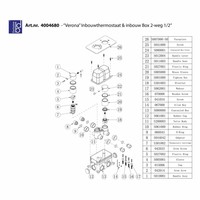 Douchekraan Best Design Verona Thermostatisch + Inbouwdeel 2-Weg 1/2"