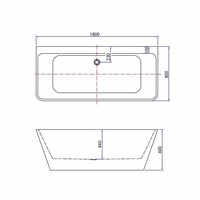 Ligbad Best Design Silmo Vrijstaand Wandmodel 180x80x60cm Acryl