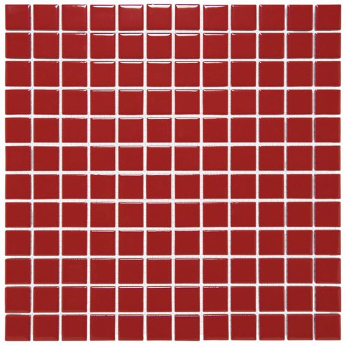 Mozaïek Barcelona 30x30cm Geglazuurd Porselein Glanzend Rood (Prijs Per m2) 