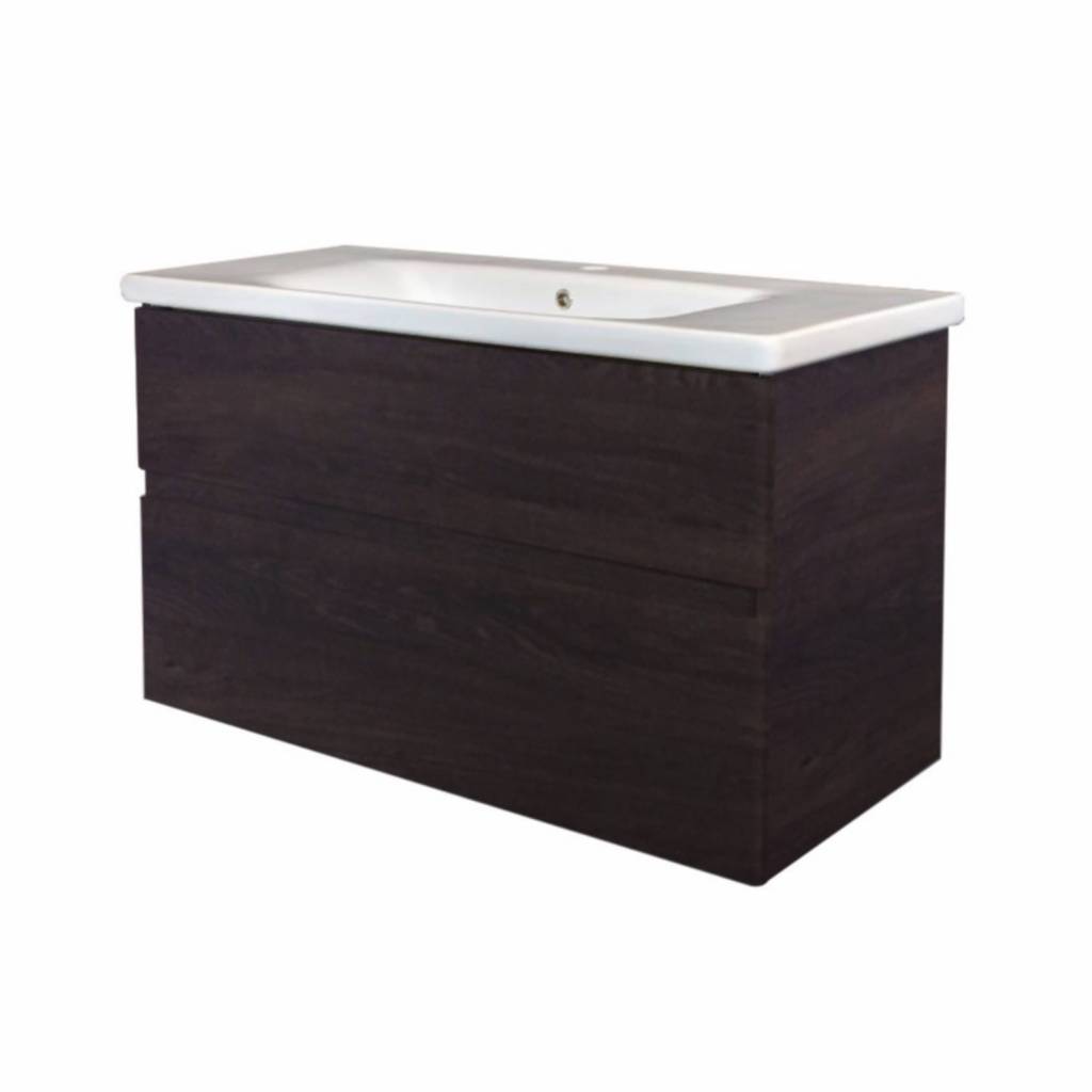 Adw Design Badkamermeubel Best Quick Greeploos 80X56X44Cm Onderkast Wastafel Oak Dark Brown adw design kopen in de aanbieding Adw Design Badkamermeubel Best Quick Greeploos 80X56X44Cm Onderkast Wastafel Oak Dark Brown adw design kopen in de aanbieding