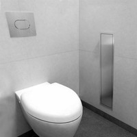 Inbouw Toiletborstelhouder LoooX Closed met Reserverolhouder RVS