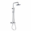 Regendoucheset Alesa Opbouw Thermostatisch Rond Hoogte verstelbaar Compleet Chroom