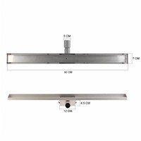 Wiesbaden Eco RVS douchegoot 80cm