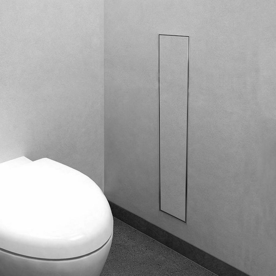 LoooX Closed Inbouw Toiletborstel Garnituur Betegelbaar 14.5x61x14 cm Wit CL8
