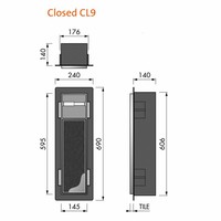 Inbouw Toiletborstelhouder met Toiletrolhouder LoooX Betegelbaar RVS Wit CL9