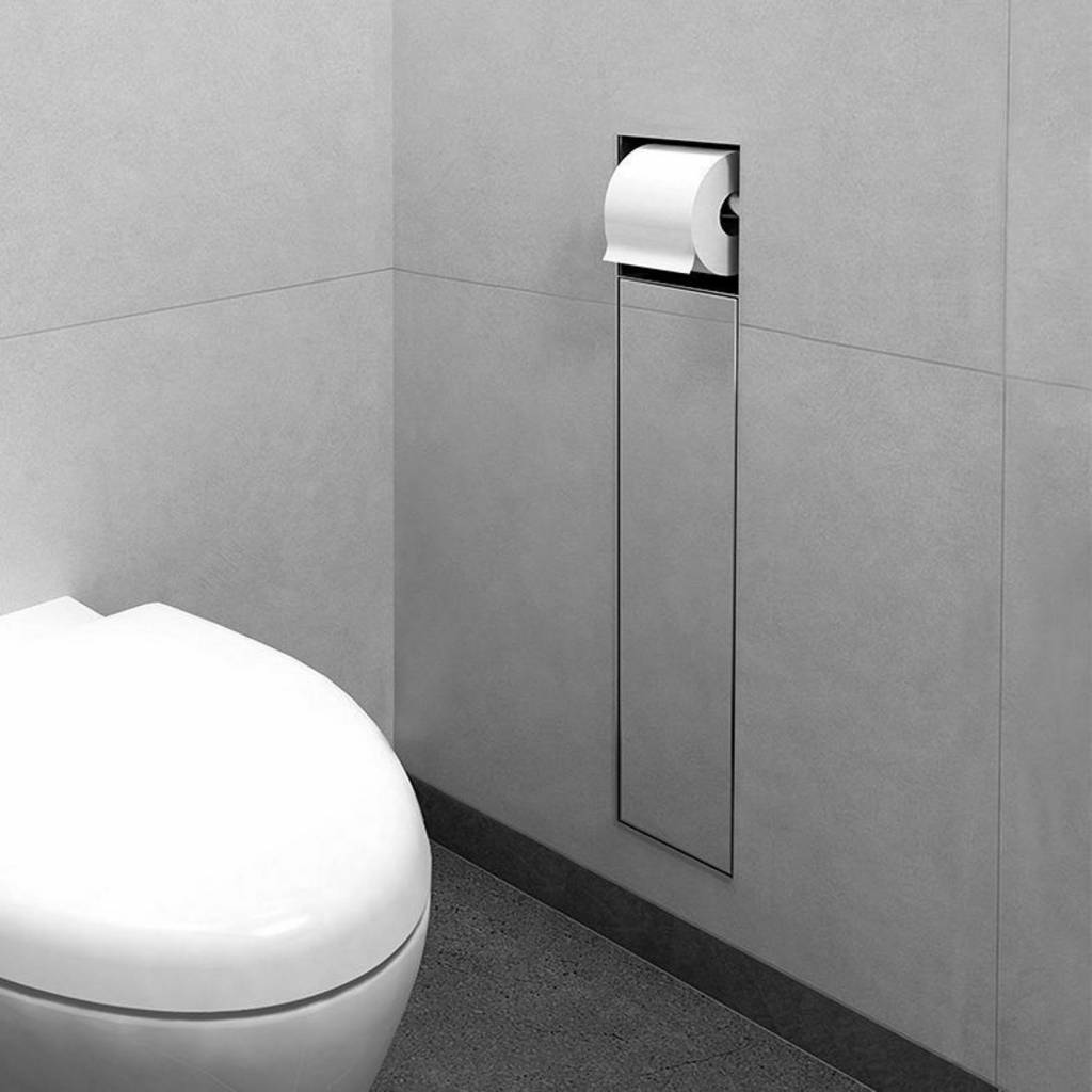 onregelmatig Aanmoediging Classificeren Looox Inbouw Toiletborstelhouder met Toiletrolhouder LoooX Betegelbaar RVS  Wit CL9 - Megadump Tiel