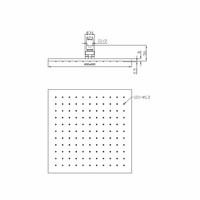 AQS Hoofddouche Luxe Vierkant 40x40 cm Mat Zwart