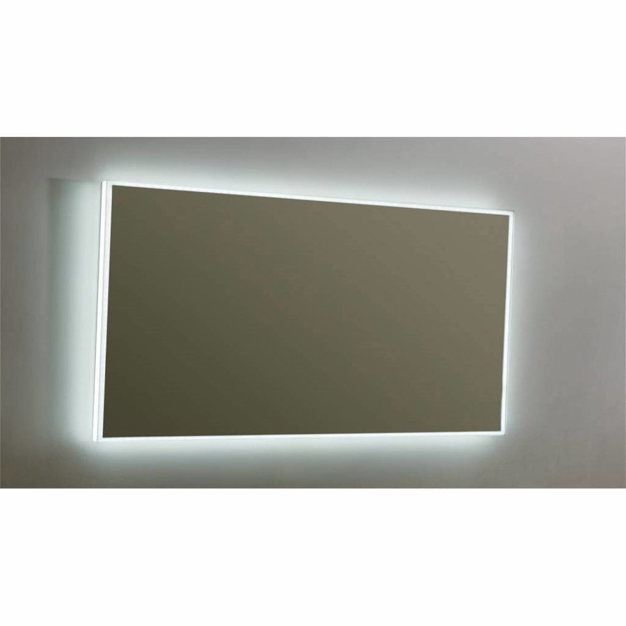 Spiegel Sanilux Mirror Infinity 140x70x4,5 cm Aluminium met LED Verlichting en Spiegelverwarming