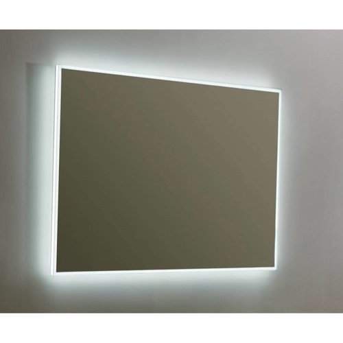 Spiegel Sanilux Mirror Infinity 100x70x4,5 cm Aluminium met LED Verlichting en Spiegelverwarming 