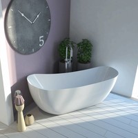 Ligbad Vrijstaand Boss &amp; Wessing 176x86x67 cm Hoogglans Wit