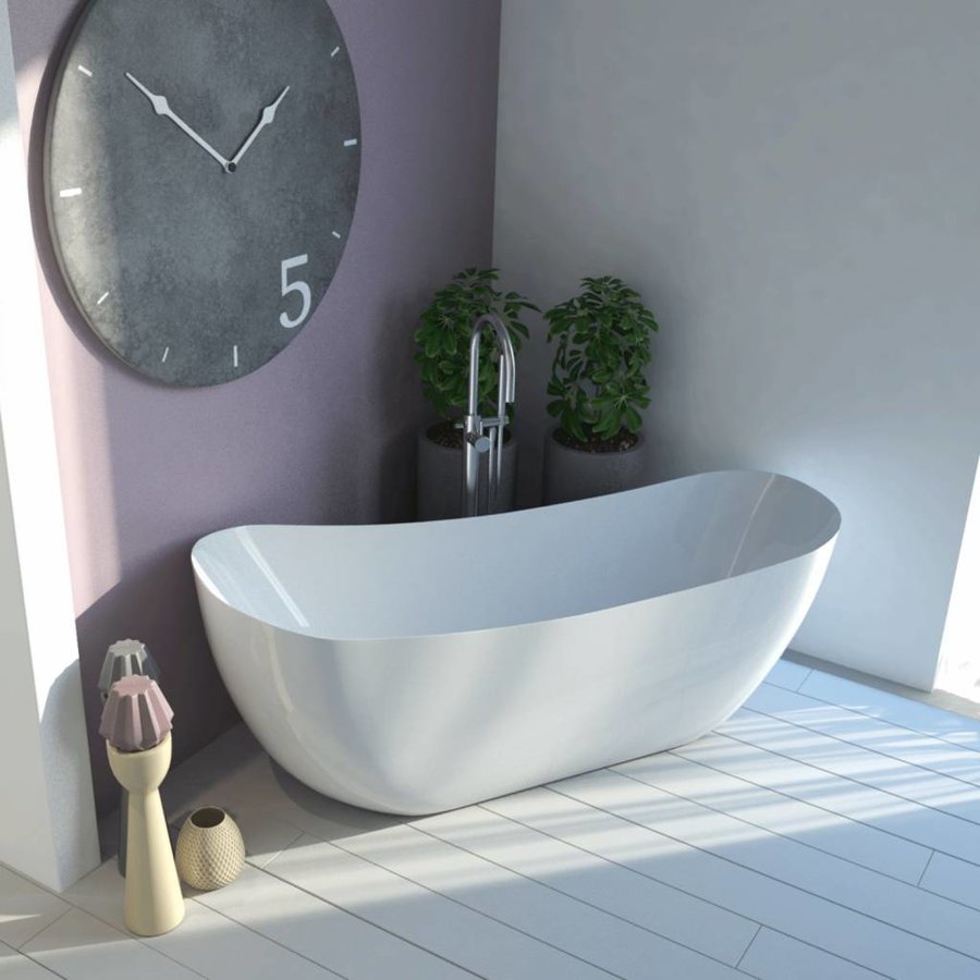 Ligbad Vrijstaand Boss &amp; Wessing 176x86x67 cm Hoogglans Wit