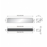 Planchet Inbouw LoooX CShelf 60x10cm Gecoat Staal Antraciet