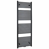 AQS Sierradiator Elvira 60x181 cm Middenonder Aansluiting Mat Zwart