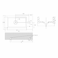 Fontein Best Design Mini-block 36x18 cm Antraciet Grijs (kraangat links)