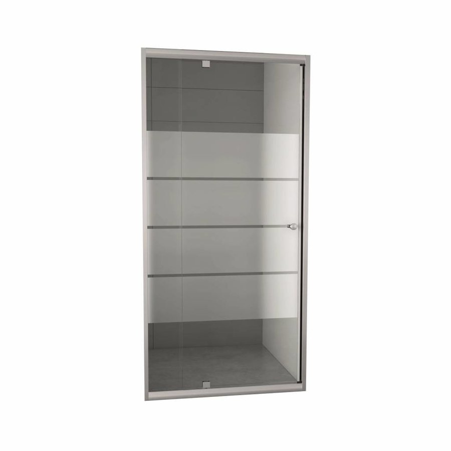 Nisdeur VM Go Gordon 87-102x190cm Verstelbaar 6mm Gematteerd Chroom