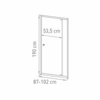 Nisdeur VM Go Gordon 87-102x190cm Verstelbaar 6mm Gematteerd Chroom